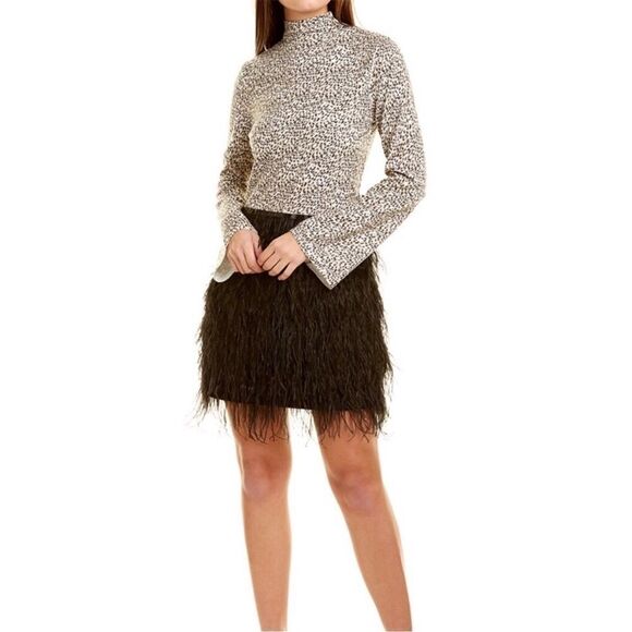 Tyler Böe Dresses & Skirts - Tyler Böe Monique Cheetah Feather Dress